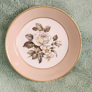 Vintage Royal Worcester Woodland Floral Flower Trinket  Dish Gold Trim